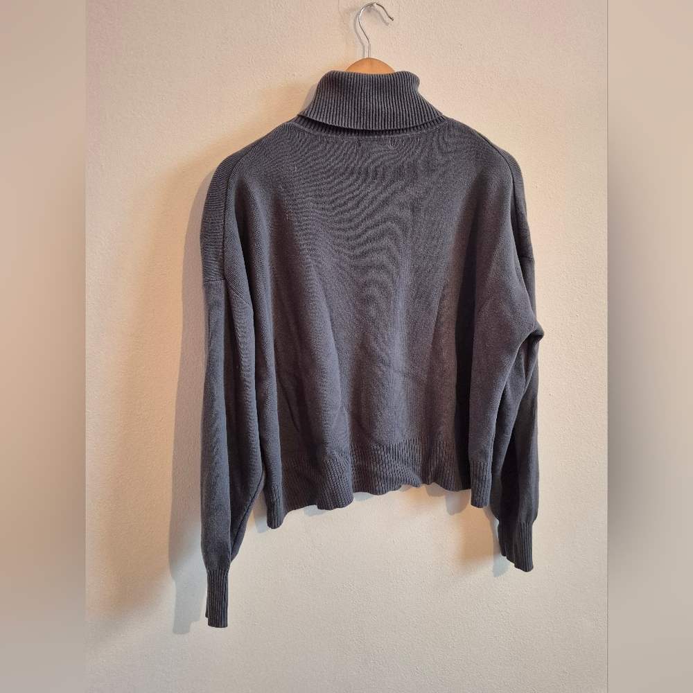 Cotton Silk And Cashmere Dark Green Sweater By Dynamite Oversized XS - Picture 4 of 6